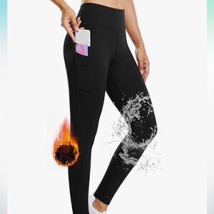 Fleece lined water resistant leggings - like new